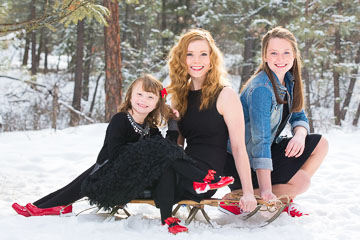 family photo in winter